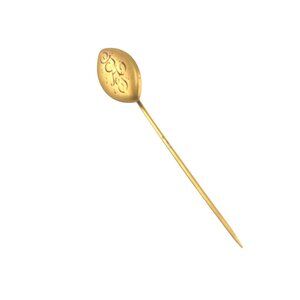 Antique 10K Gold Tone Leaf Stick Pin Brooch Intricate Engraved G A G